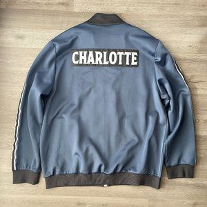 Men's 704 Shop Blue & Gray CHARLOTTE Track Jacket Size 3XL Full-Zip Embroidered